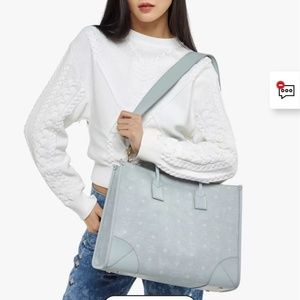 Authentic MCM Large Tote - Misty Grey